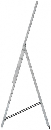 Лестница трехсекционная 3х9 H=257/426/591см 11.18кг алюм. FIT 65434