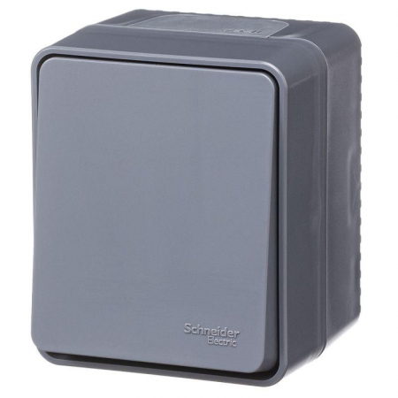 ATN544015 Выключатель кнопочный 1-кл. ОП AtlasDesign PROFI IP54 10АХ антрацит SE 