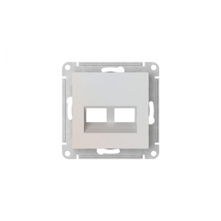 ATN000490 Накладка двойная AtlasDesign для информационных функций типа Keystone жемчуж. SE 