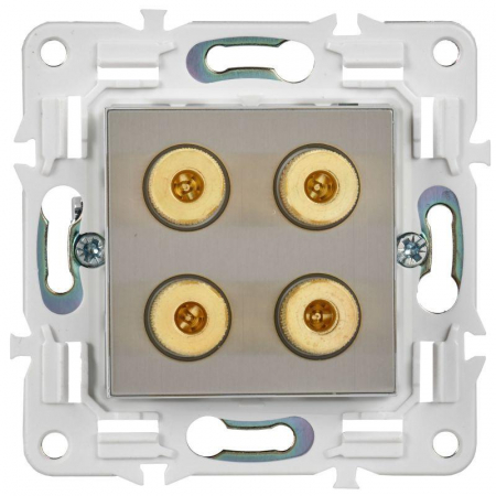 SK-S40-K50 Аудиорозетка 4-м SKANDY SK-A01N никель IEK 