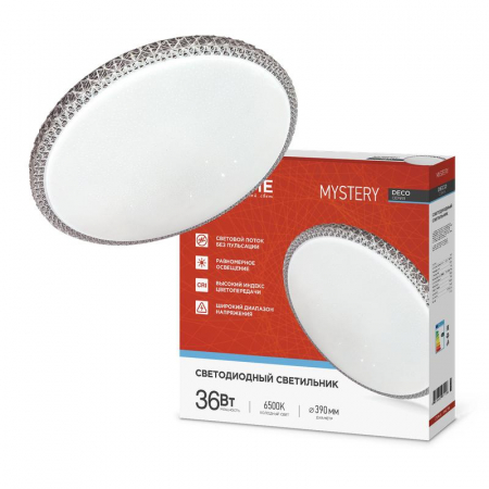 4690612051598 Светильник светодиодный DECO MYSTERY 36Вт 6500К 3240лм 230В 390х78мм IN HOME 