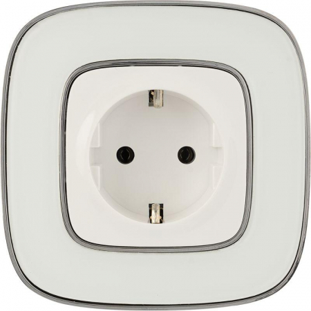 753721 Розетка 1-м СП Valena Allure 16А IP2X 250В 2P+E безвинтов. клеммы с лицев. панелью механизм бел. Leg 
