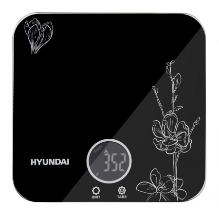 1195246 Весы кухонные электронные HYS-KG421 макс.вес:5кг черн. HYUNDAI 
