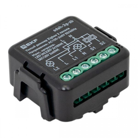 sdsh-2g-zb Диммер умный в подрозетник 2-канальный Zigbee Connect Select EKF 