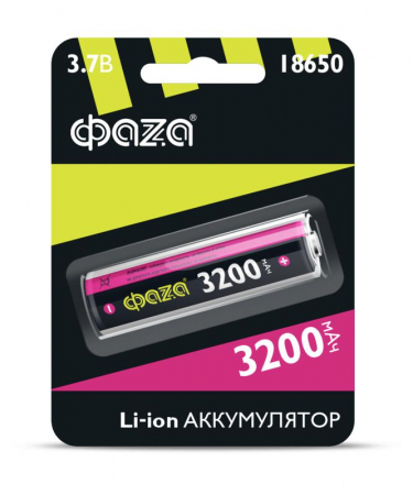 5037793 Аккумулятор 18650 3.7В Li-Ion 3200мА.ч без платы защиты BL-1 ФАZА 