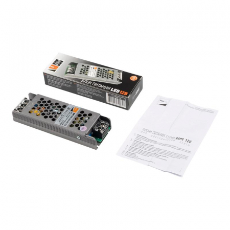 3329327A Блок питания для светодиодной ленты 60Вт 5А 12В IP20 BSPS метал. JazzWay 
