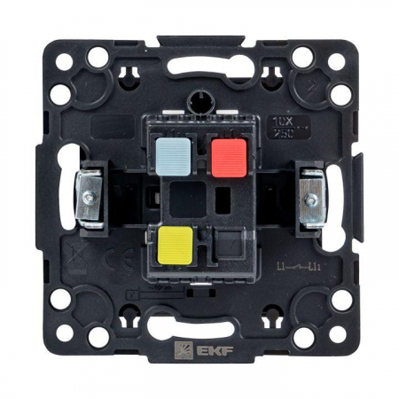EZV10-025-10 Переключатель проходной 1-кл. Стокгольм 10А механизм черн. PROxima EKF 