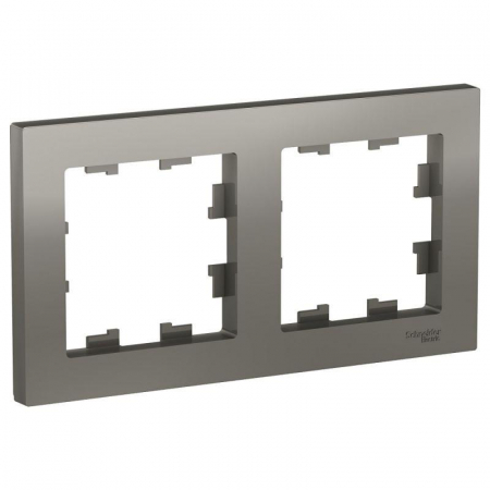 ATN000902 Рамка 2-м AtlasDesign универс. сталь SE 