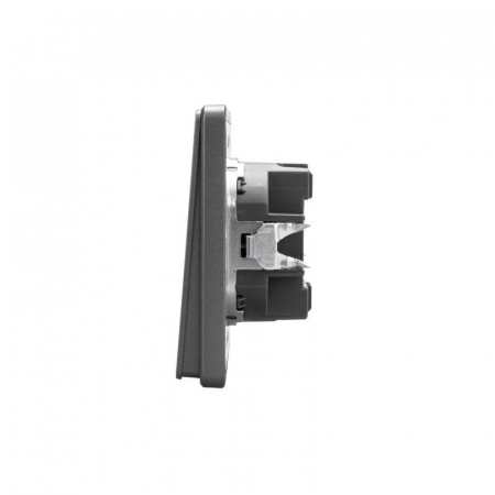 KR-78-0711-2 Выключатель для жалюзи 2-кл. СП ROUND MIELE 10А возвратный титан Kranz 
