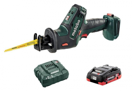 T03340 Пила сабельная аккумуляторная SSE18LTXCompact +1х3.5Ач LiHD+ЗУ ASC55 Metabo 