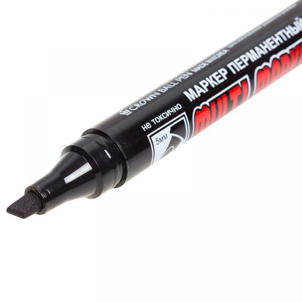 08-8801 Маркер перманентный "Multi Marker Chisel" 5мм скошенный черн. Crown 