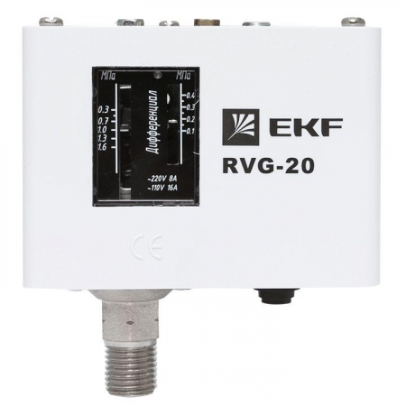 RVG-20-1,6 Реле избыточного давления RVG-20-1.6 (1.6МПа) EKF RVG-20-1.6