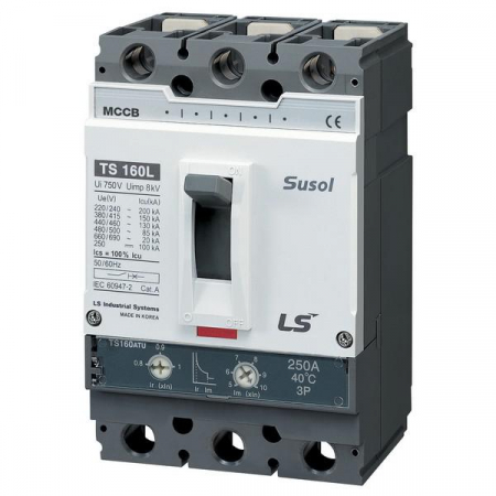 Выключатель автоматический 3п 3т 160А 50кА TS160N FMU LS Electric 105015100