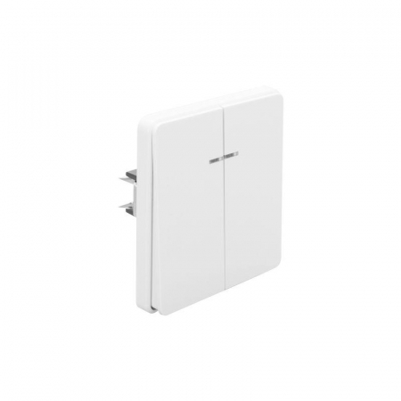 KR-78-0714-1 Выключатель 2-кл. СП ROUND MIELE 10А с подсветкой перламутр Kranz 