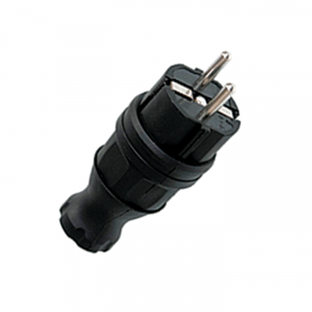 RPS-011-16-230-44 Вилка прямая 16А 2P+PE 230В IP44 каучук черн. EKF 