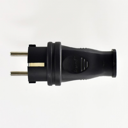 106-0400-0105/105 Вилка кабельная 1ф 1х16А 2P+E 220-240В IP44 каучук LEZARD 