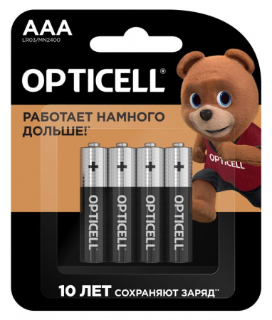5051002 Элемент питания алкалиновый AAA/LR03 (блист. 4шт) Basic Opticell 