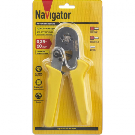 80365 Пресс-клещи 80 365 NHT-Pkv01-D-10 для втулочных 10кв.мм Navigator 