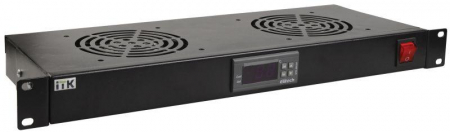 FM05-1U4TS Модуль вентиляторный 19дюйм 1U 4 вентилятора с цифровым термостатом ITK 