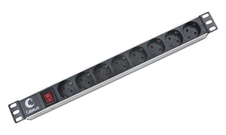 2402c Блок евророзеток для 19дюйм шкафов 10А PDU-8P 8 розеток CABEUS 