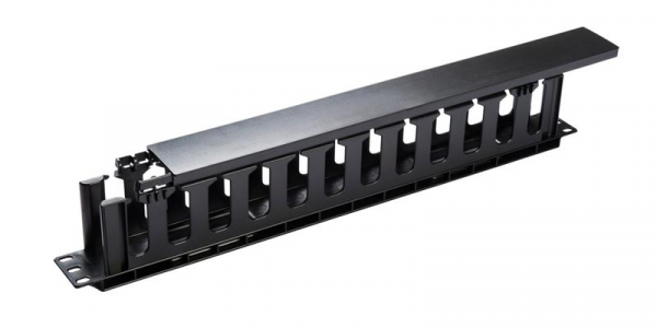 TKE-CM-1U-PC Органайзер кабельный 19дюйм 1U с крышкой TOKOV ELECTRIC 