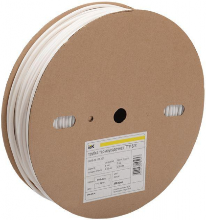 UDRS-D12-100-K02 Трубка термоусадочная тонкостен. ТТУ нг-LS 12/6 черн. (уп.100м) IEK 