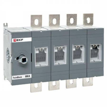 tb-s-800-4p Рубильник 4п 800А без рукоятки управления TwinBlock EKF 