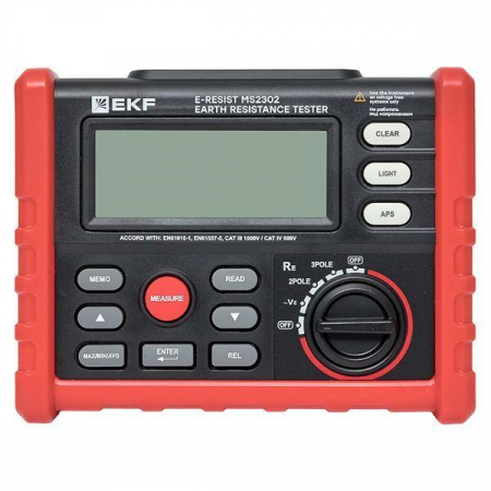 ms2302 Измеритель сопротивления заземления цифровой E-Resist MS2302 Professional EKF 