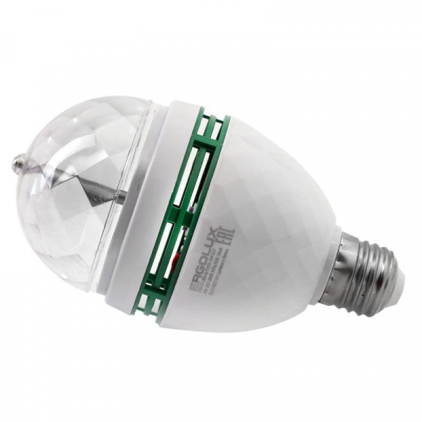 14541 Лампа светодиодная DISCO 3Вт Е27 RGB 220-240В LED-A75DIS-3W-E27 Ergolux 