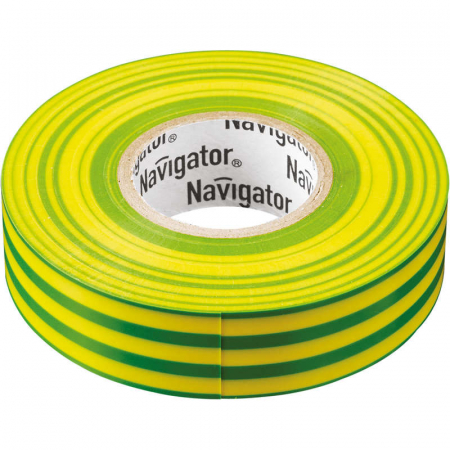 71108 Изолента ПВХ 15мм (рул.20м) жел/зел. NIT-B15-20/YG Navigator 