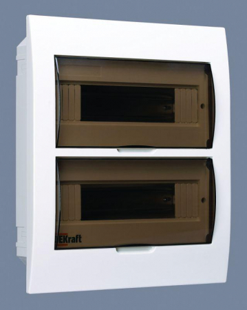 31006DEK Корпус встраиваемый ЩРВ-П-24 35х30х10 24мод. IP41 пластик. DEKraft 