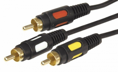 17-0214 Шнур 3RCA Plug - 3RCA Plug 3м (GOLD) (уп.10шт) Rexant