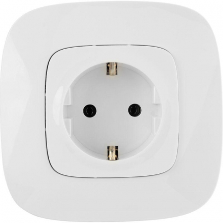 753721 Розетка 1-м СП Valena Allure 16А IP2X 250В 2P+E безвинтов. клеммы с лицев. панелью механизм бел. Leg 