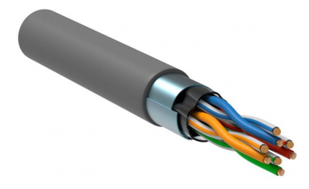 LC1-C5E04-311 Кабель витая пара F/UTP кат.5E 4х2х24AWG solid PVC сер. (м) ITK 