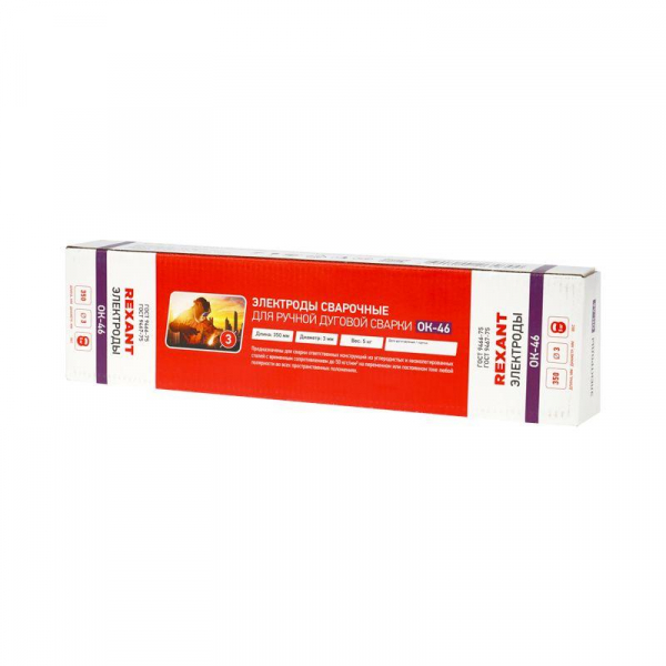 11-0970 Электрод 350мм ОК-46 3мм (уп.5кг) Rexant 