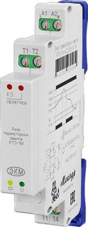 A8302-16936984 Реле защиты двигателя термисторное РТЗ-1М УХЛ4 230В AC контроль темпер. в электродвигат. с помощью РТС 5А 1з корпус 13мм Меандр 