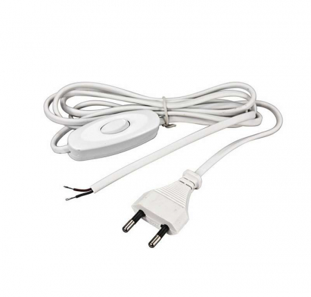 11-1115 Шнур сетевой 1.8м с выкл. бел. без розетки 2.5A-220V REXANT 