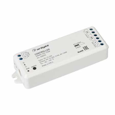 028292 Контроллер SMART-K31-CDW (12-24В 2х5А 2.4G) (IP20 пластик) Arlight 