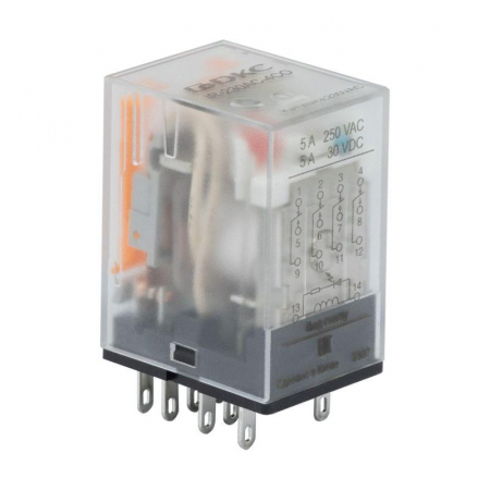 IR-230AC-4CO Реле одиночное 230В AC до 5А 4 прекидн. контакта DKC 