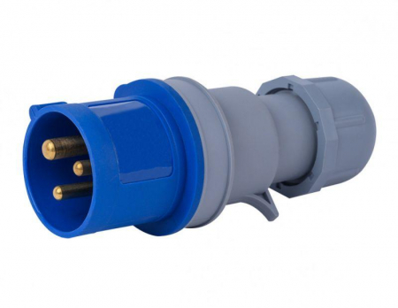 26100DEK Вилка переносная 2Р+РЕ 16А 220В IP44 ВП-103 DEKraft 
