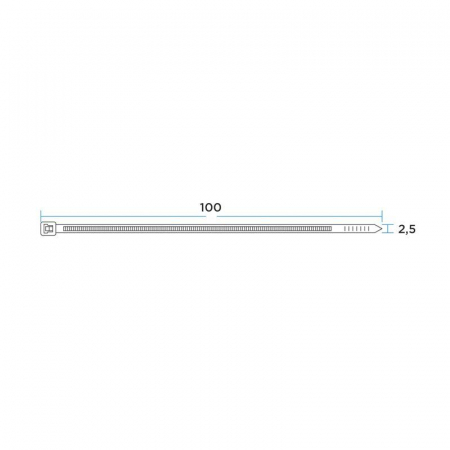 57-0101 Хомут кабельный 2.5х100 нейл. черн. (уп.100шт) PROCONNECT 