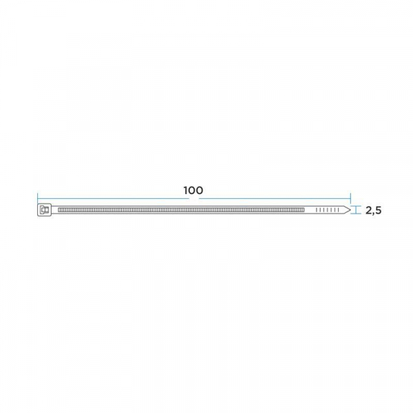 57-0101 Хомут кабельный 2.5х100 нейл. черн. (уп.100шт) PROCONNECT 