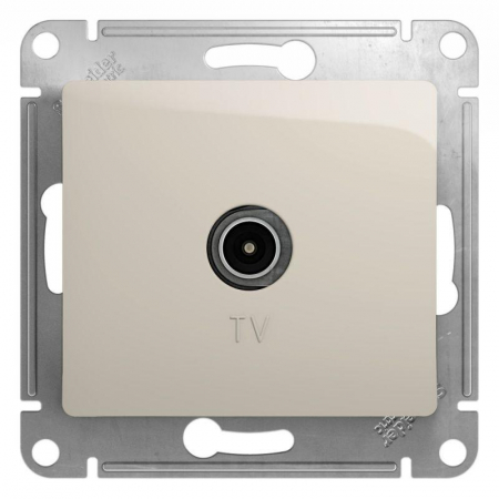 GSL000991 Розетка телевизионная оконечная TV 1-м СП Glossa 1дБ механизм молочн. SE 