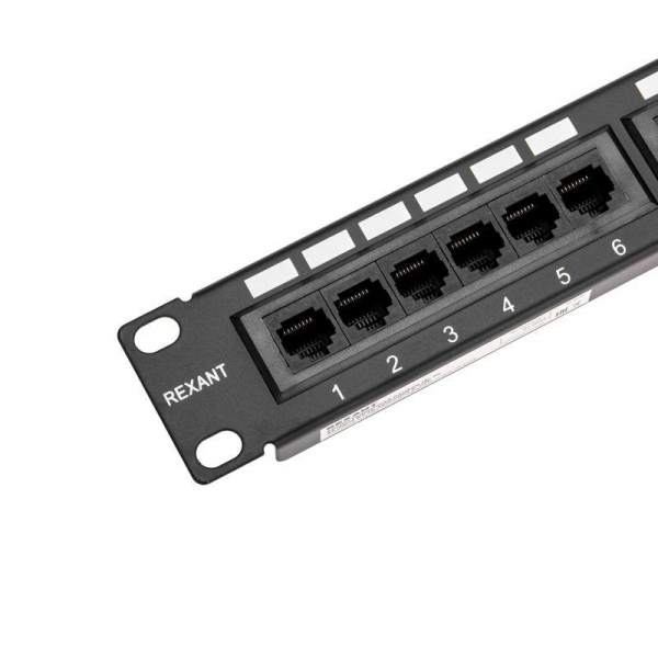 02-0234 Панель коммутационная 19дюйм 1U 24 порта UTP RJ-45 кат.6 PRO Rexant 