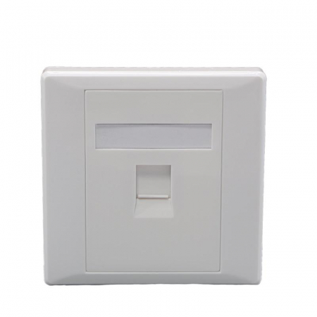 10-0333-1 Панель лицевая 1 порт 80х80 Keystone шторка (DIY) SUPRLAN 