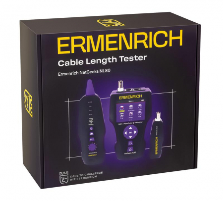 Измеритель длины кабеля NetGeeks NL80 фиолет. Ermenrich 85673