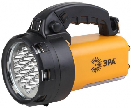 Б0031036 Фонарь-прожектор аккумуляторный Альфа PA-601 19LED + 24LED литиевый аккум. 3А.ч ЗУ 220В + 12В (инд. упак.) Эра 