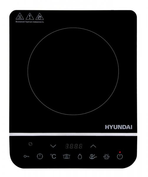 1358598 Плита индукционная HYC-0104 (настольная) черн. стеклокерамика HYUNDAI 