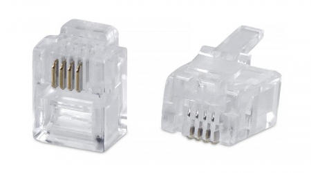 7012c Коннектор телефонный неэкранир. RJ-11/RJ-12 6P4C Cabeus 