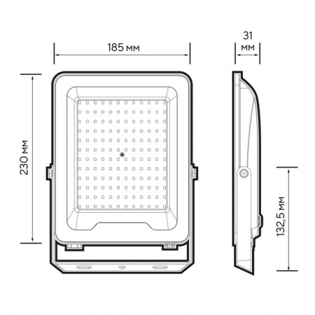 5039759 Прожектор светодиодный PFL-V 100Вт 6500К IP65 ДО Pro JazzWay 